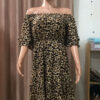 Fashion Street Leopard Off the Shoulder A Line Dresses