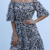 Fashion Street Leopard Off the Shoulder A Line Dresses