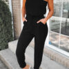 Fashion Street Solid Split Joint Strapless Jumpsuits