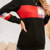 Fashion Street Plaid Split Joint O Neck T-Shirts