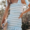 Street Plaid Split Joint Spaghetti Strap Princess Dresses