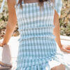 Street Plaid Split Joint Spaghetti Strap Princess Dresses