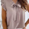 Fashion Street Polka Dot Split Joint Mandarin Collar Tops