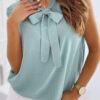 Fashion Street Polka Dot Split Joint Mandarin Collar Tops