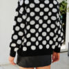 Fashion Street Polka Dot Split Joint Tops