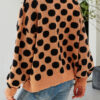 Fashion Street Polka Dot Split Joint Tops