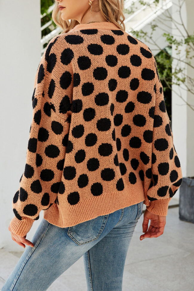 Fashion Street Polka Dot Split Joint Tops