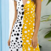 Fashion Street Polka Dot Split Joint V Neck A Line Dresses