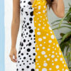 Fashion Street Polka Dot Split Joint V Neck A Line Dresses