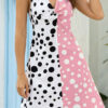 Fashion Street Polka Dot Split Joint V Neck A Line Dresses