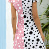 Fashion Street Polka Dot Split Joint V Neck A Line Dresses