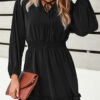 Fashion Street Solid Split Joint V Neck A Line Dresses