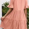 Fashion Sweet Solid Split Joint V Neck A Line Dresses