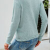 Fashion Street Solid Split Joint V Neck Tops