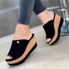 Fashion Street Split Joint Fish Mouth Shoes