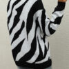 Fashion Street Striped Split Joint O Neck Tops