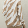 Fashion Street Striped Split Joint O Neck Tops