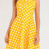 Vintage Polka Dot Split Joint Spaghetti Strap Princess Dresses