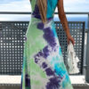 Fashion Street Tie Dye Split Joint O Neck A Line Dresses