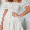 Fashion Street Solid Split Joint Off the Shoulder A Line Dresses