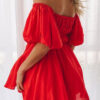 Fashion Street Solid Split Joint Off the Shoulder A Line Dresses