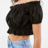 Fashion Street Solid Split Joint Off the Shoulder Tops