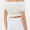 Fashion Street Solid Split Joint Off the Shoulder Tops