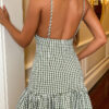 Fashion Sweet Plaid Split Joint Spaghetti Strap A Line Dresses