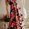 Fashion Street Print Frenulum O Neck A Line Dresses