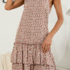 Sweet Polka Dot Split Joint Spaghetti Strap Cake Skirt Dresses