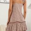 Sweet Polka Dot Split Joint Spaghetti Strap Cake Skirt Dresses