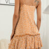 Sweet Polka Dot Split Joint Spaghetti Strap Cake Skirt Dresses