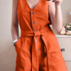 Fashion Street Solid With Belt V Neck Loose Jumpsuits