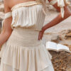 Fashion Casual Solid Split Joint Strapless Cake Skirt Dresses
