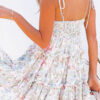 Street Print Split Joint Spaghetti Strap Princess Dresses