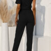 Fashion Casual Solid Frenulum One Shoulder Loose Jumpsuits