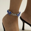 Fashion Daily Patchwork With Bow Anklet