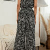 Fashion Casual Print Split Joint Strapless Loose Jumpsuits