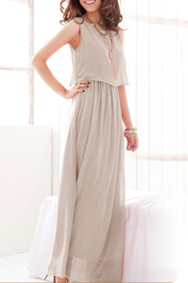 Fashion Casual Solid Split Joint O Neck A Line Dresses