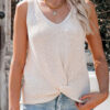 Fashion Casual Solid V Neck Tops