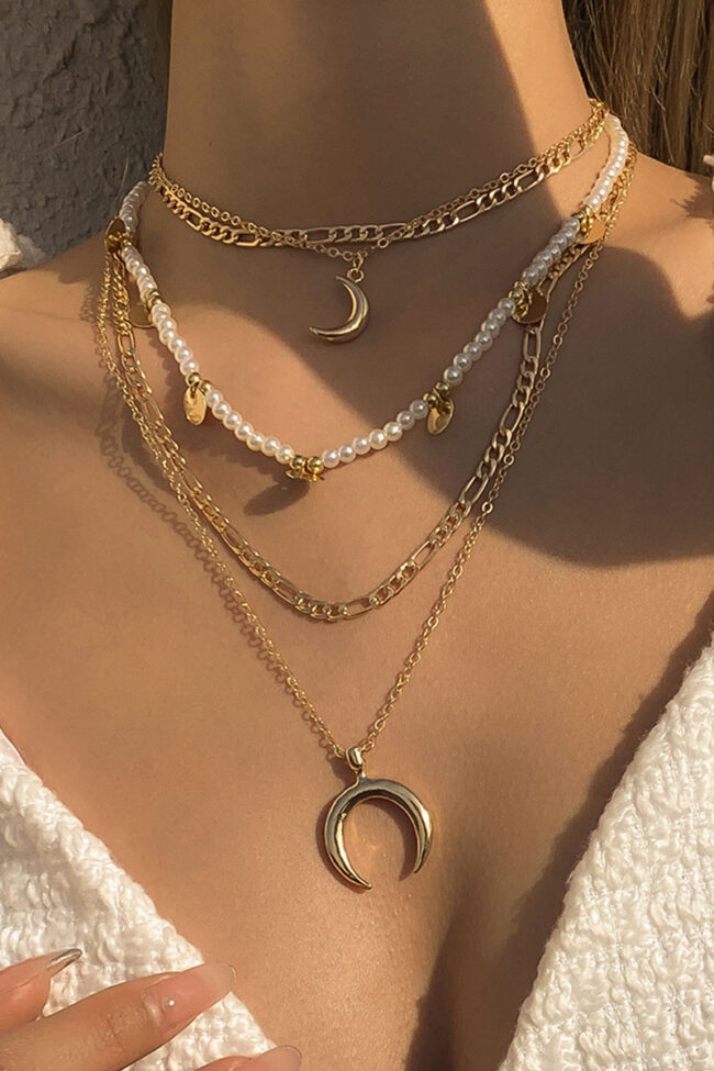 Fashion Simplicity Geometric Split Joint Necklaces