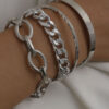 Fashion Simplicity Solid Split Joint Bracelets