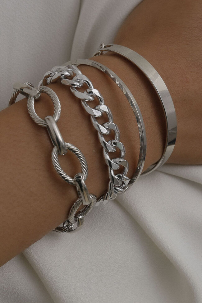 Fashion Simplicity Solid Split Joint Bracelets