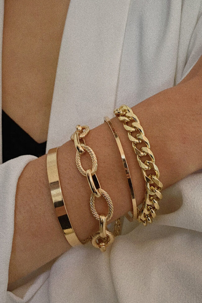 Fashion Simplicity Solid Split Joint Bracelets