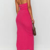 Rose Red Waist Waist Was ThinHhigh Waist dress