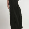 Fashion Vintage Solid Split Joint O Neck A Line Dresses