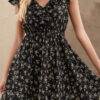 Fashion Casual Print Split Joint V Neck A Line Dresses