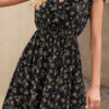 Fashion Casual Print Split Joint V Neck A Line Dresses