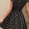 Fashion Casual Print Split Joint V Neck A Line Dresses