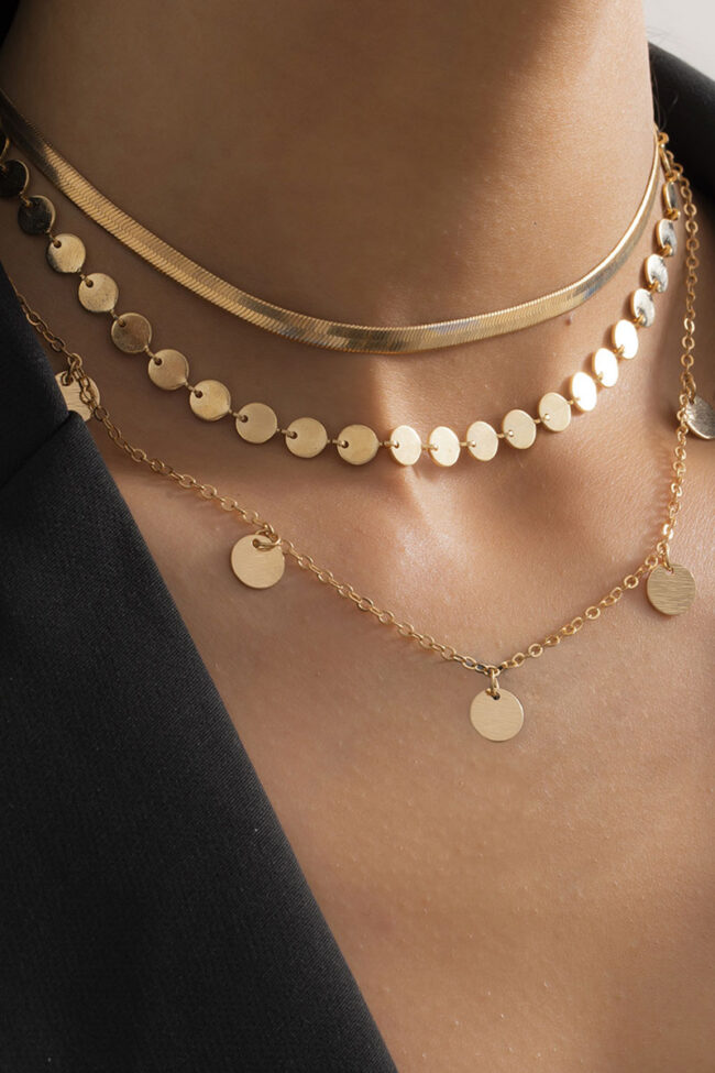 Fashion Simplicity Solid Split Joint Necklaces